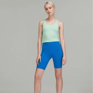 lululemon Ebb to Street Cropped Tank Top, Wild Mint, 6
